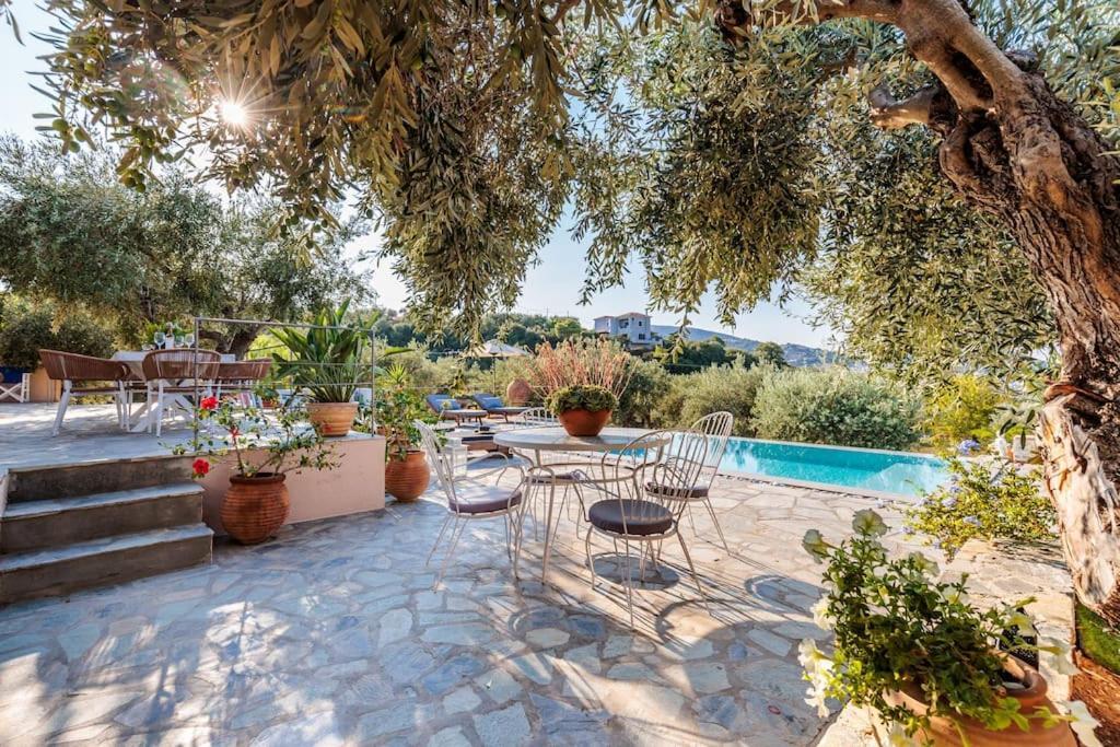 Skopelos Blue Heaven Pool Villa In Olive Grove Exterior photo